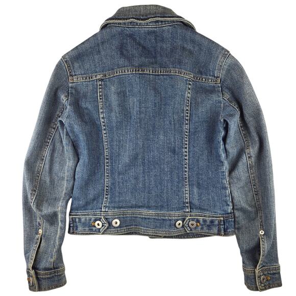 Pilcro and the Letterpress | Blue Jean Jacket w/Aztec Print | Size XXSP (00P) - Picture 6 of 6